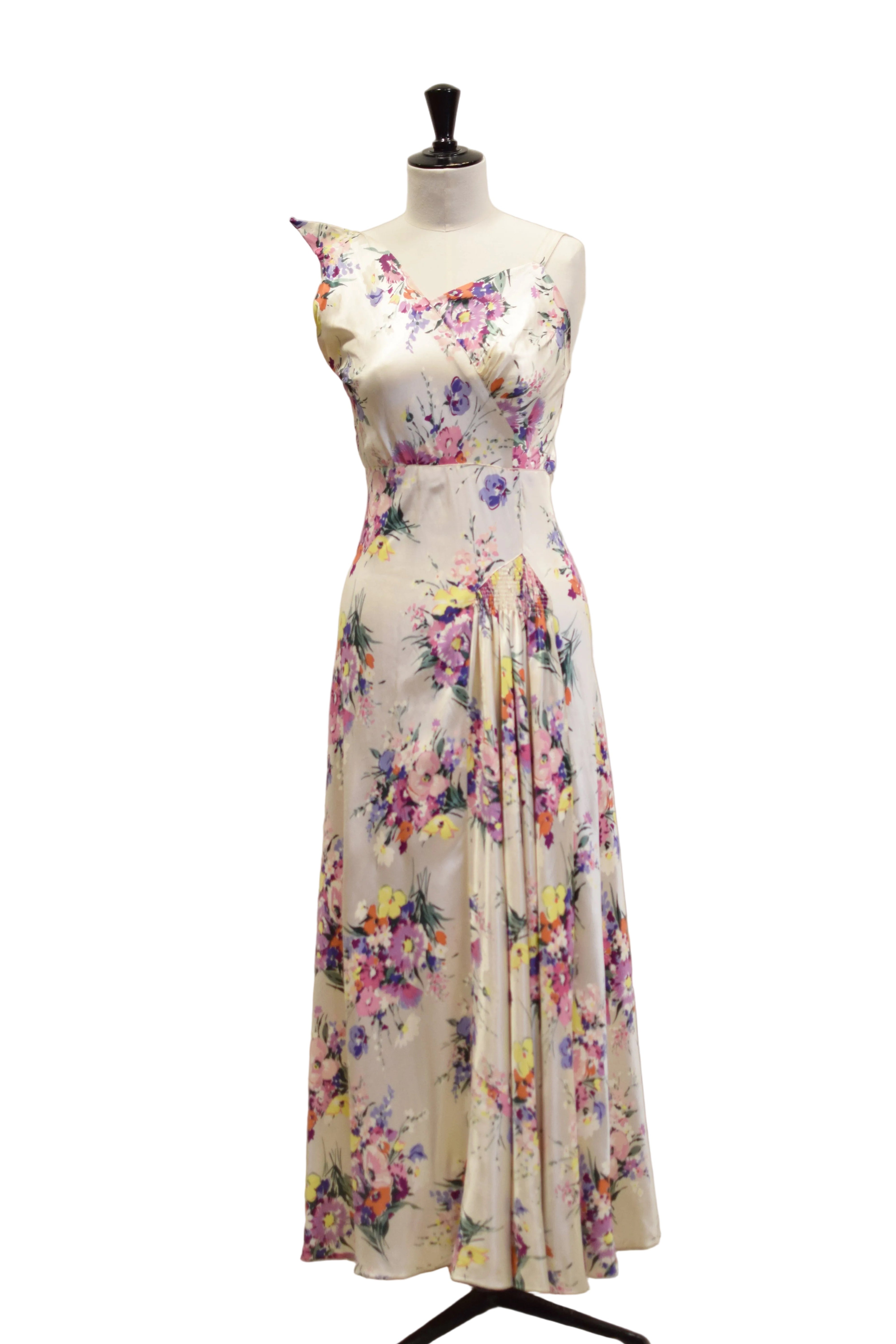 Floral Dress with Asymmetric Detail