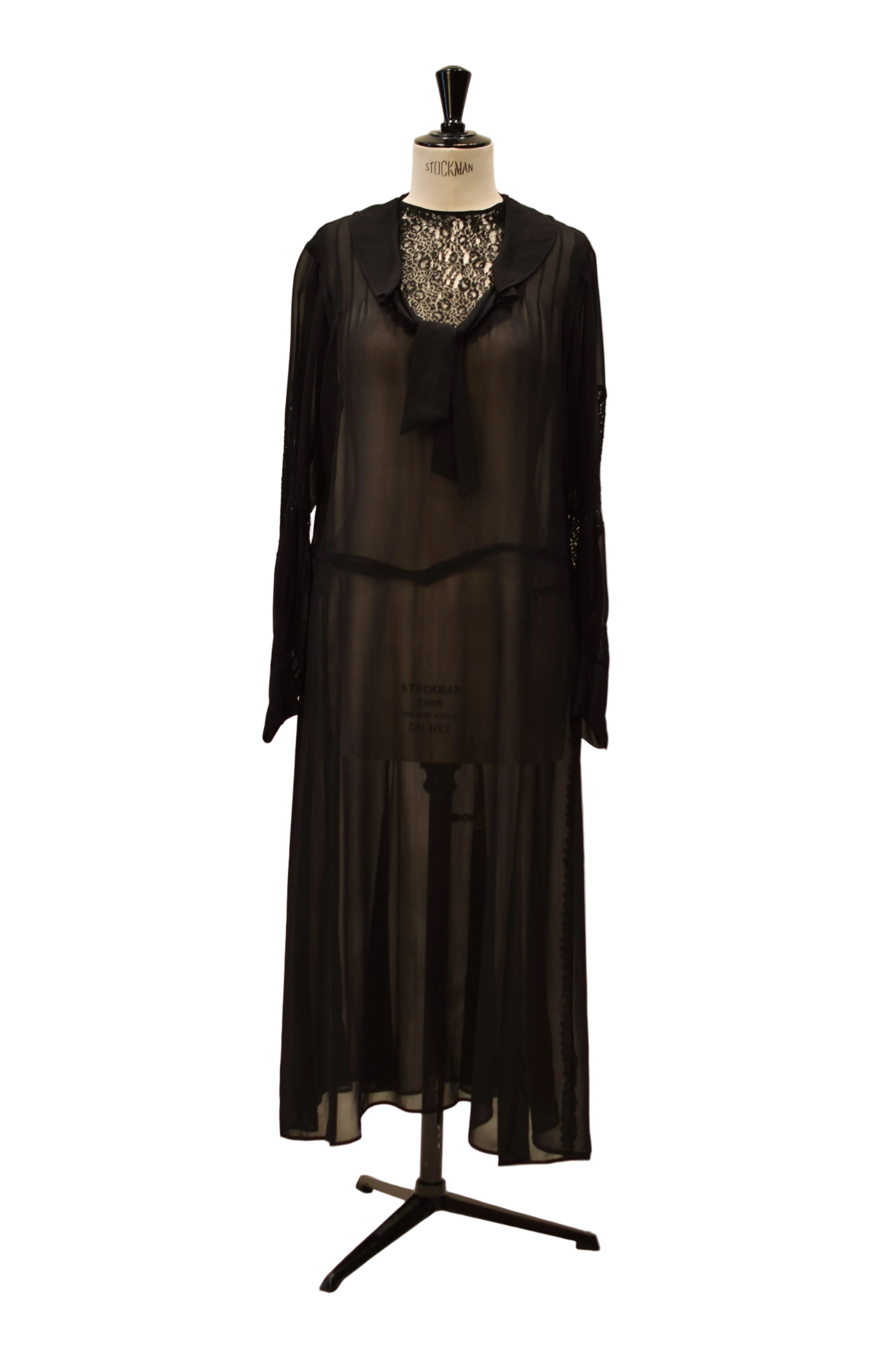 Dress, black chiffon