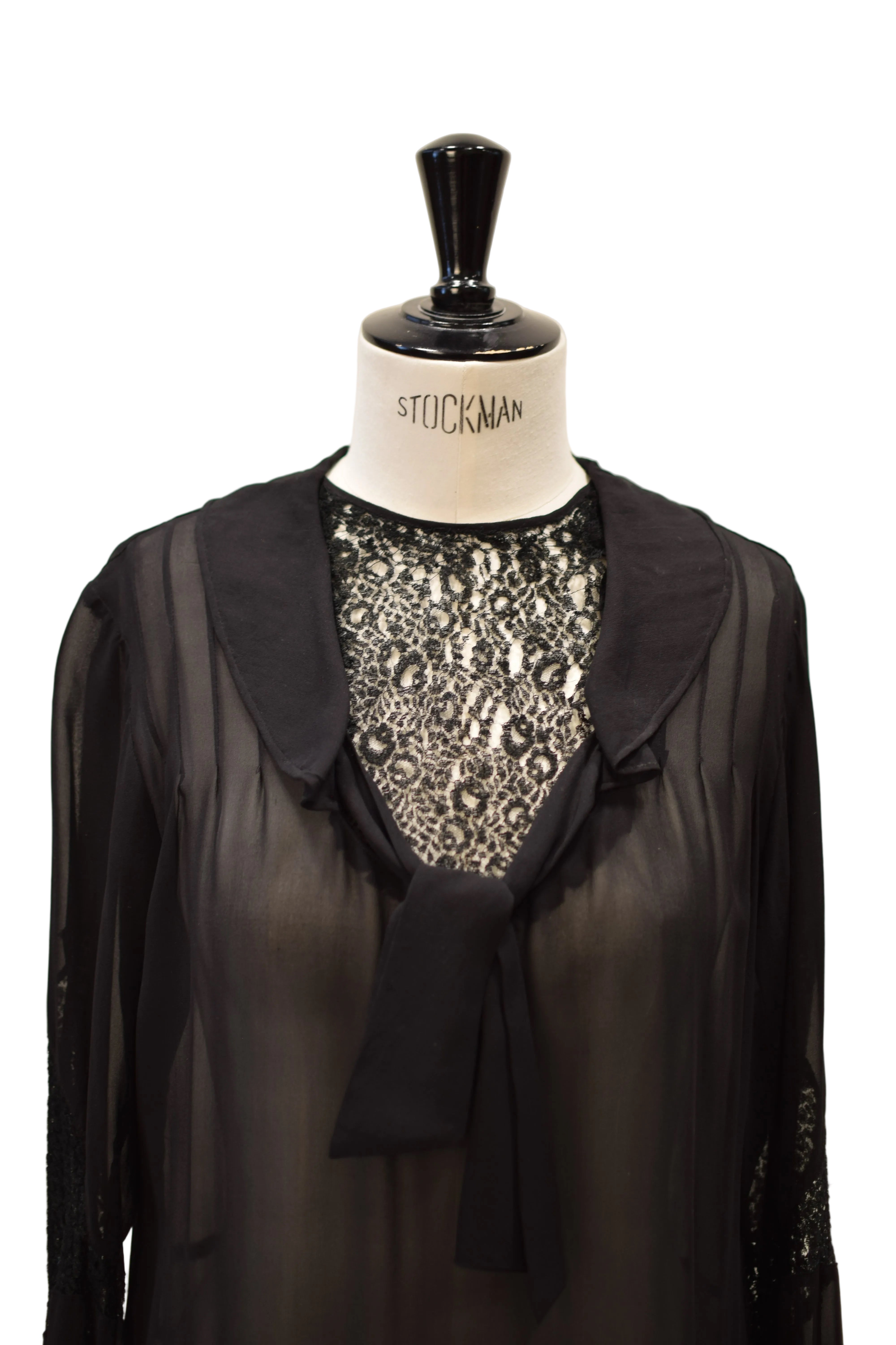 Dress, black chiffon