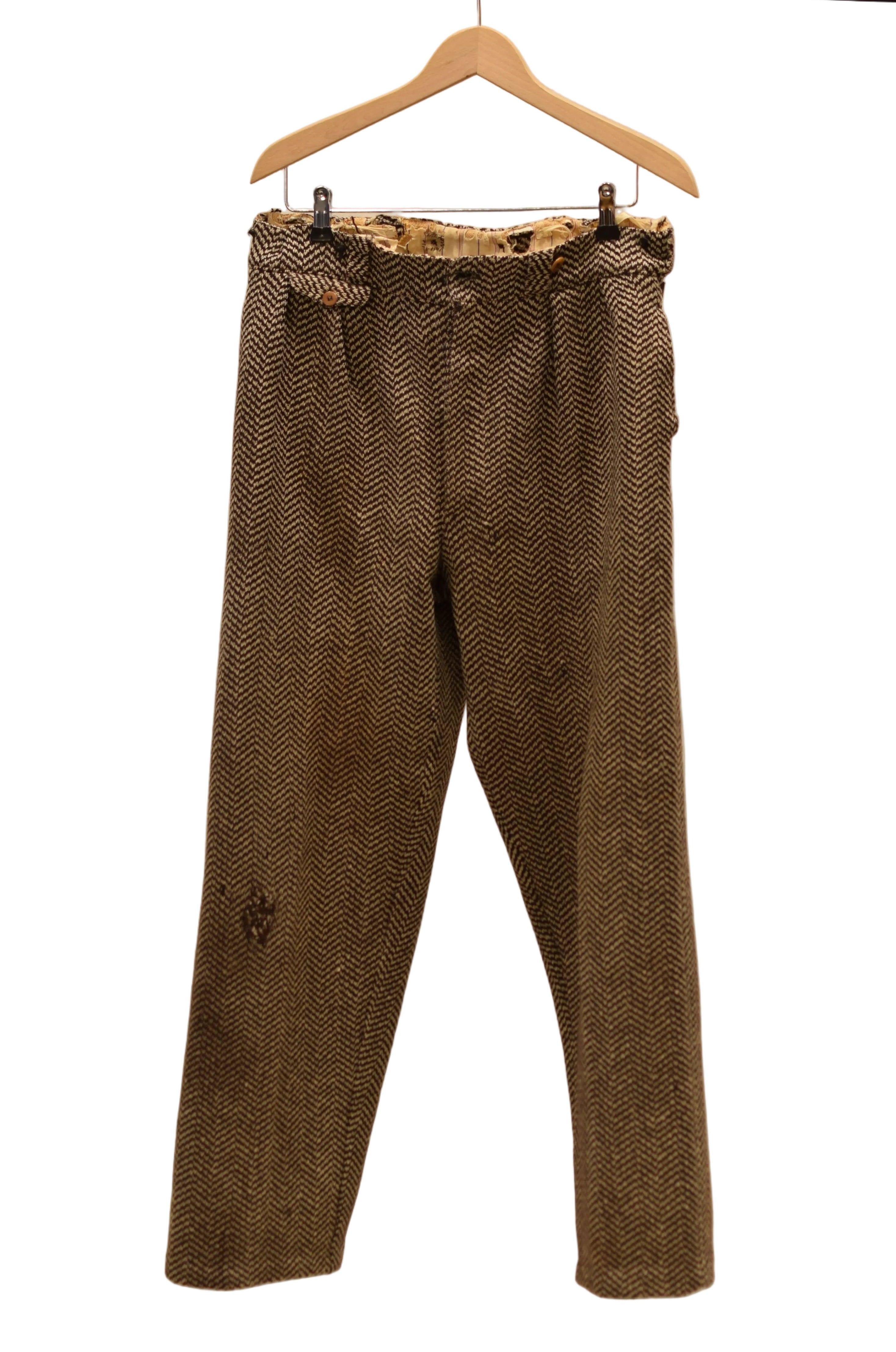 Trousers, herringbone - patinated