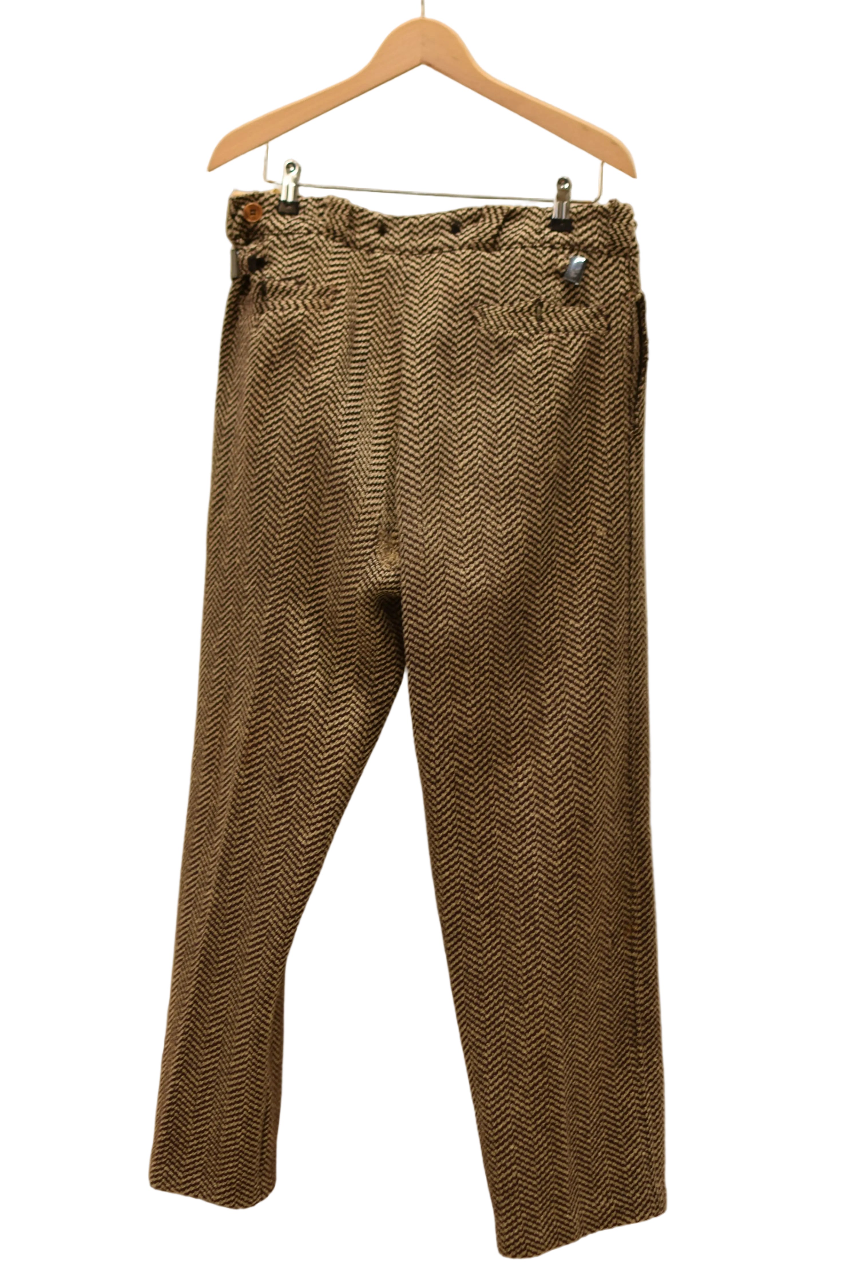 Trousers, herringbone - patinated
